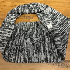 PINK Victoria's Secret Black and White Knit Scarf